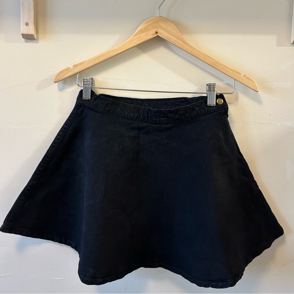Black Denim Circle Skirt (American Apparel) - Picture 1 of 3